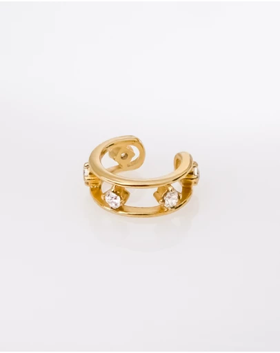 Wanderlust + Co - Pave Gold 9mm Ear Cuff