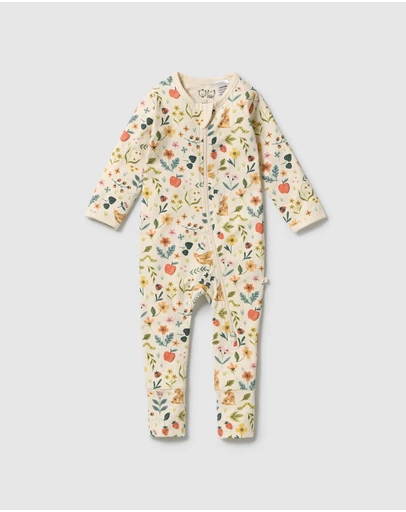 Wilson & Frenchy - Organic Zipsuit with Feet - Babies