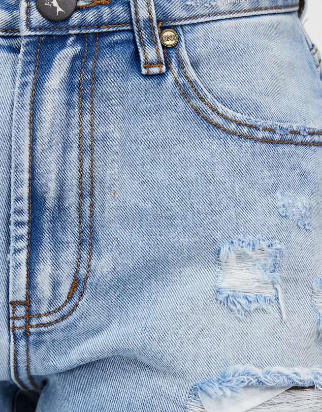 ONE TEASPOON - Truckers Mid Waist Relaxed Shorts - Iconic Exclusive