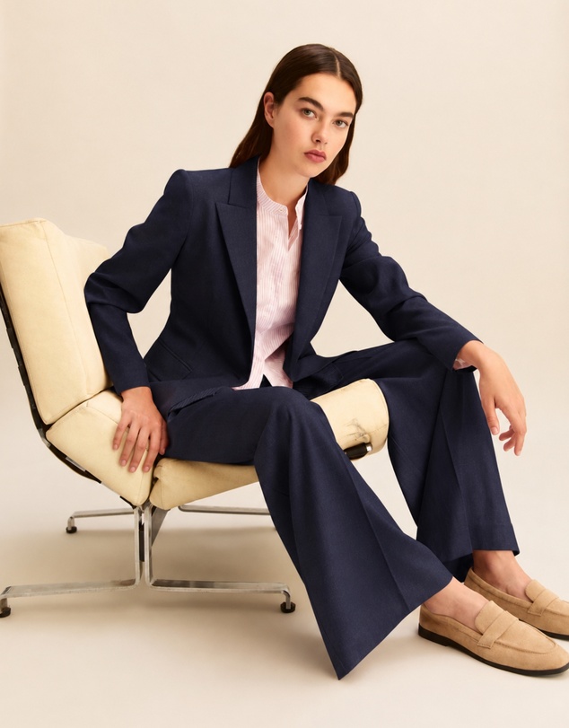Emme - Navy Tailored Trousers
