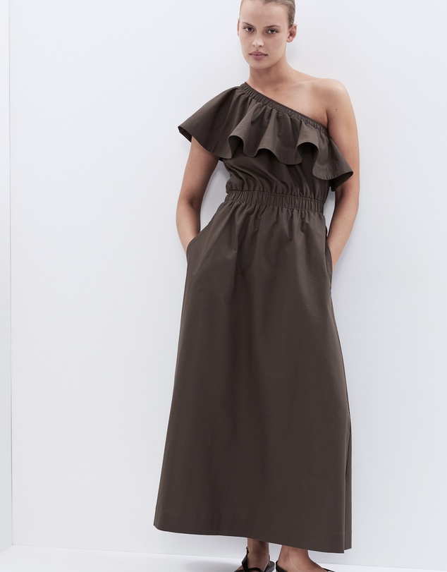 UNISON - Oxford Ruffle Dress