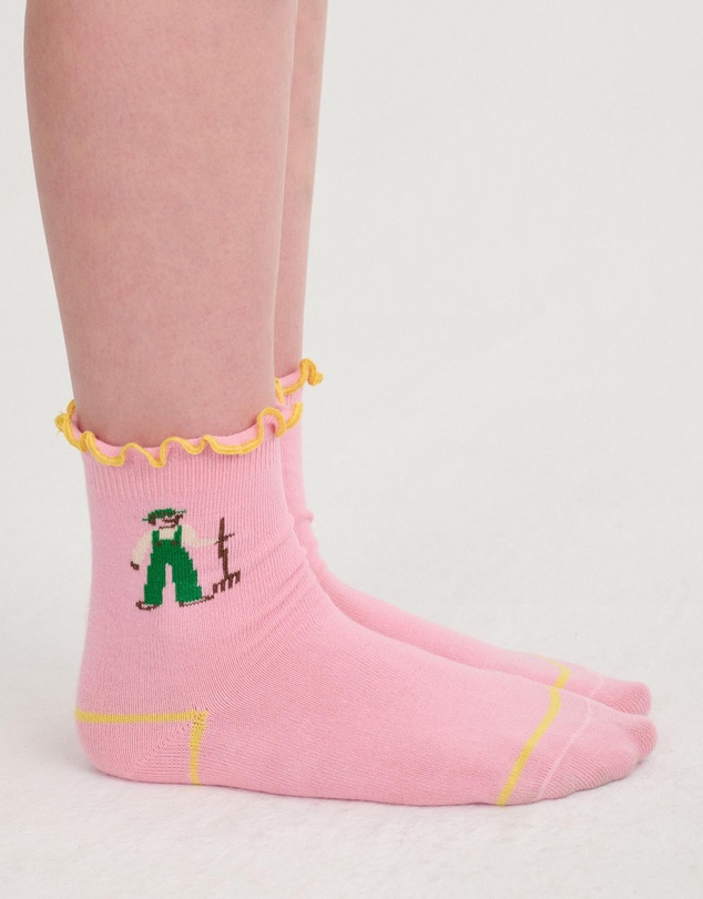 Bobo Choses - Farm Adventure Ruffled Short Socks - Kids