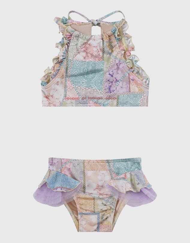 Aqua Blu Kids - Brindle Halter Neck Bikini Set - Kids
