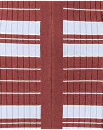 Petal & Pup - Eliana Long Sleeve Midi Dress - Brown Blue Stripe