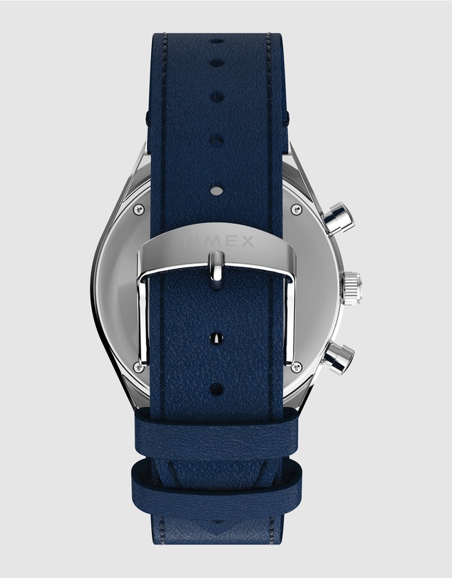 TIMEX - Q Timex® Chronograph 40mm Leather Strap Watch