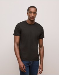 Trenery - Cotton Jersey Crew T-shirt in Black