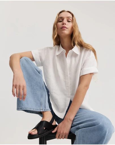 Country Road - Organically Grown Linen Short Sleeve Shirt