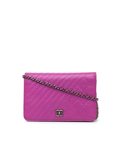 Pre-Loved by Azura Reborn - Pre-Loved Lambskin Coco Boy Wallet On Chain