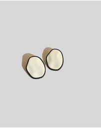 KAJA Clothing - Women's 925 Silver Needle Fashion Coffee Earrings - Geometry Earrings Pack of 2