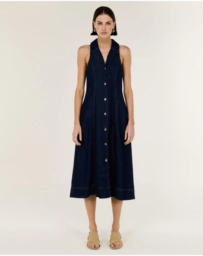 Staple the Label - Lea Denim Midi Dress