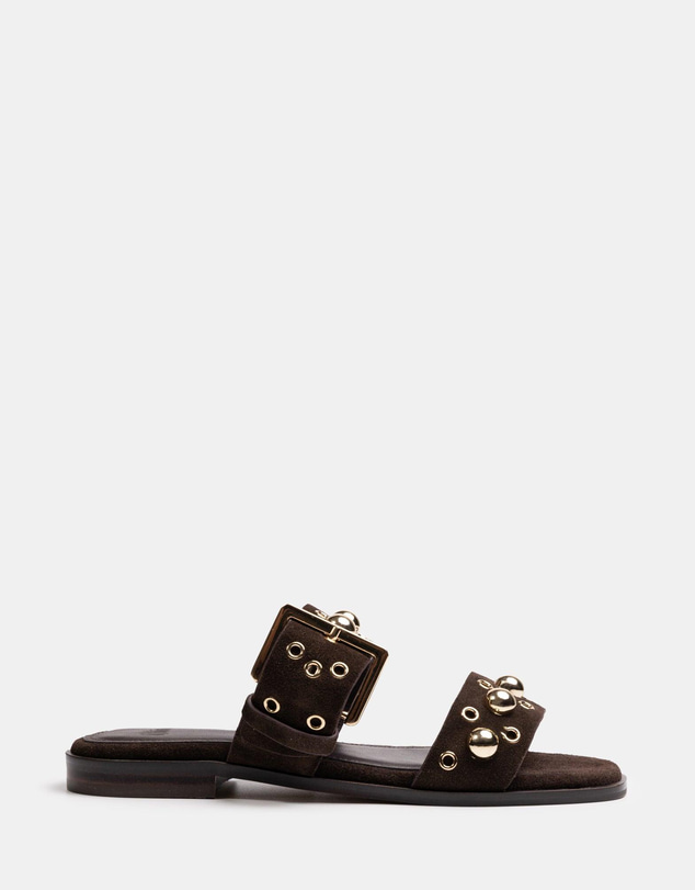 Wittner - Dixee Flat Sandal Ebony Suede