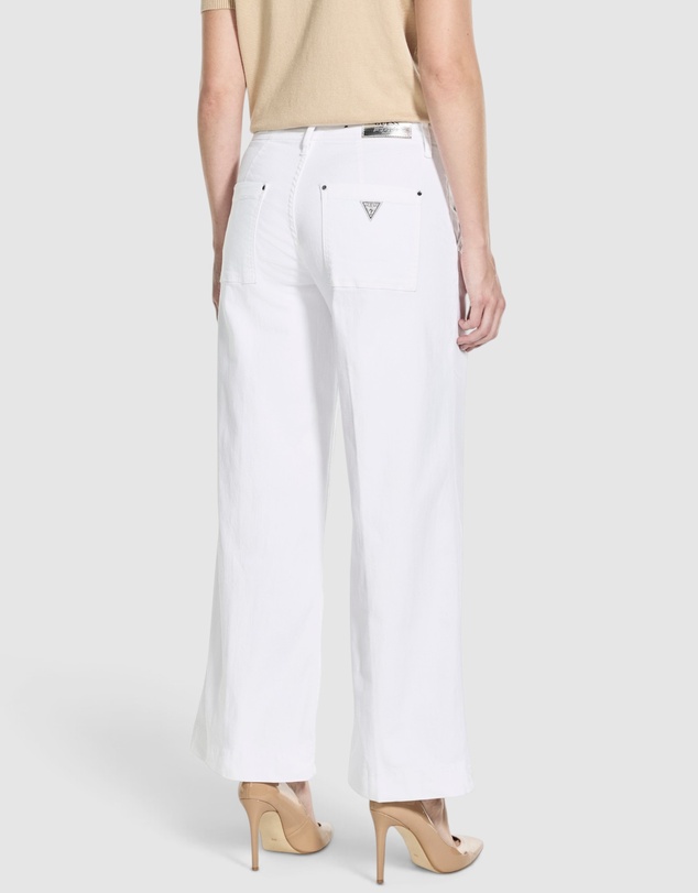 GUESS - Mid-Rise Zoya Wide Leg Crop Jeans