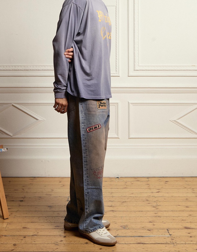 Duke + Dexter - DR4 Trackside Washed Denim Blue Jeans