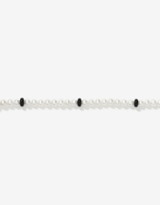 Michael Hill - Cultured Freshwater Pearl & Onyx Bracelet in Sterling Silver