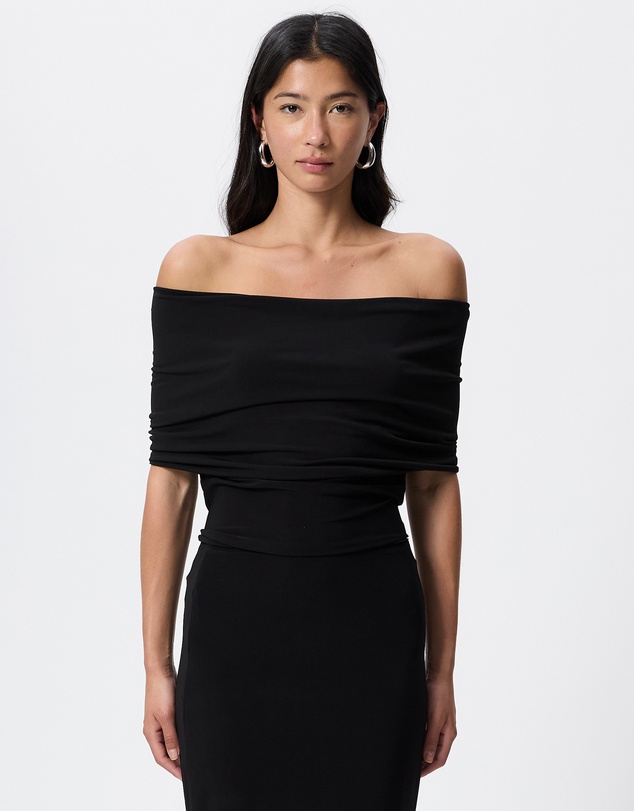 Norma Kamali - Sleeveless Cowl Neck Hooded Bodysuit