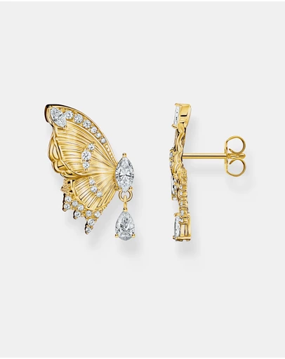 THOMAS SABO - THOMAS SABO Butterfly Paradise Ear Studs in Gold