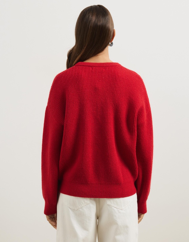 Atmos&Here - Rory Button Detail Crew Neck Jumper