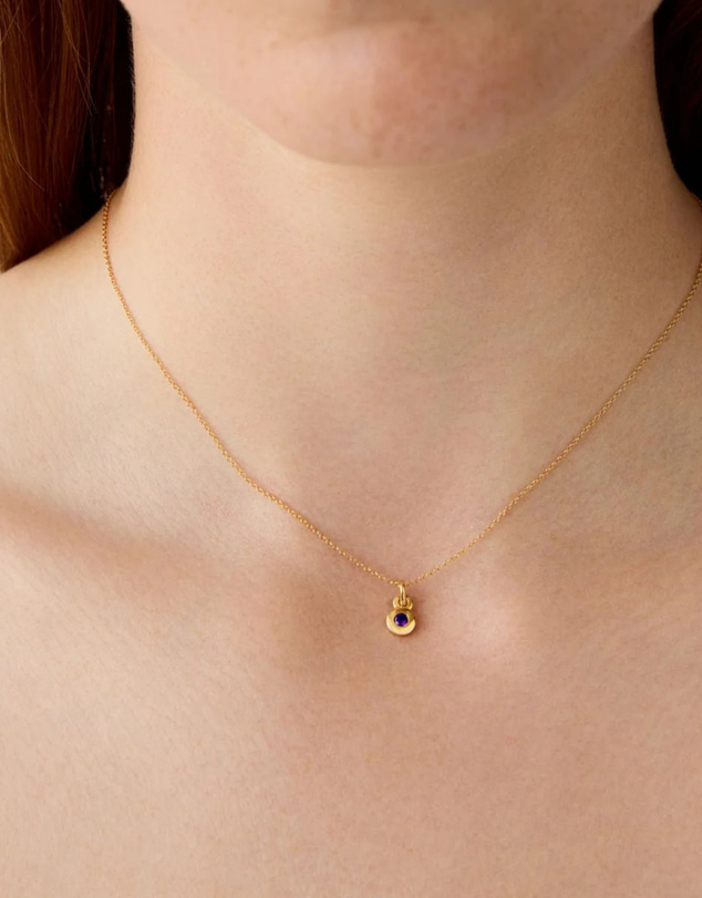 Najo - February Gold & Amethyst Birthstone Necklace