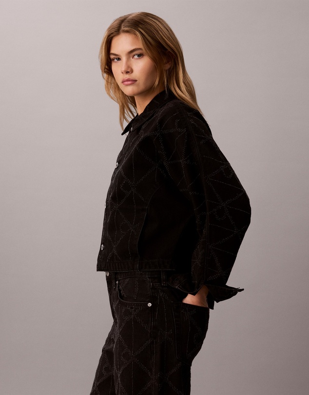 Calvin Klein Jeans - All-Over Logo Denim Jacket