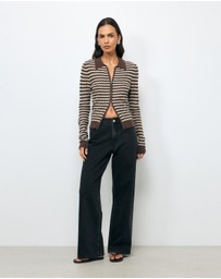 AERE - Baya Stripe Knit Top