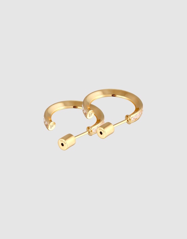 Elli Jewelry - Earrings Stud Hoop Zirconia 925 Sterling Silver