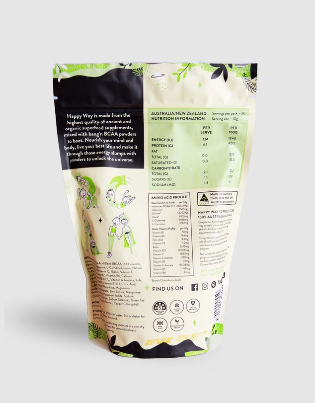 Happy Way - Green Apple BCAA Powder