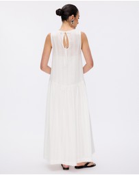 Minima Esenciales - Cordelia Self Stripe Resort Midi Dress