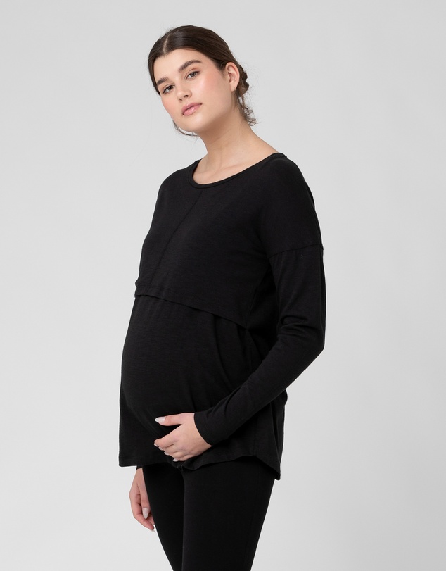 Ripe Maternity - Richie Long Sleeve Nursing Tee