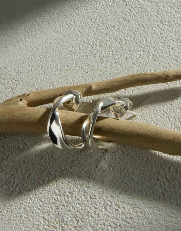 Najo - Suncrest Silver Stud Earring