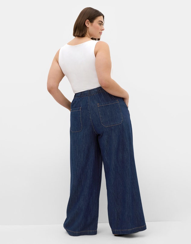 City Chic - Plus size Tiana Cotton Denim Pant - dark wash