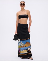 Minima Esenciales - Moonlit Palms Maxi Skirt