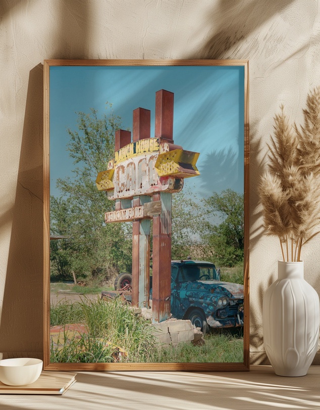 Olive et Oriel - Route 66 III by Bethany Young Art Print