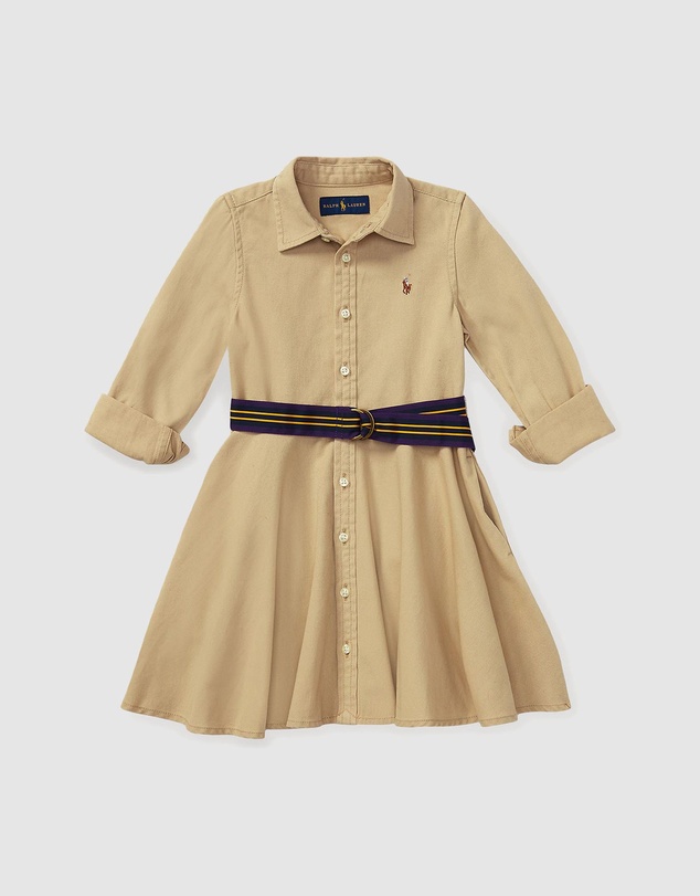 Polo Ralph Lauren - Belted Cotton Chino Shirtdress - Kids