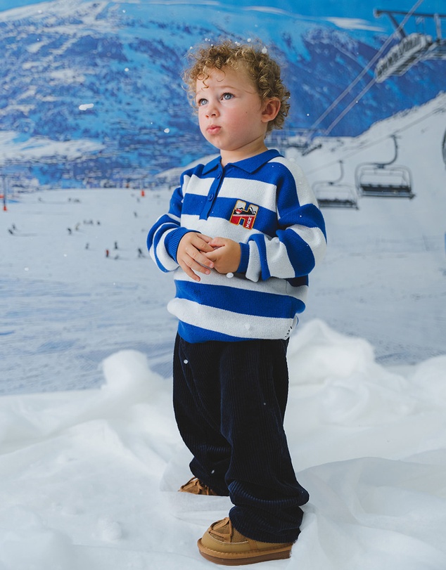 Huxbaby - Slouchy Knit Polo - ICONIC EXCLUSIVE - Babies-Kids