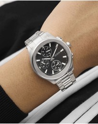 GUESS - GUESS Men's Silver-Tone Multifunction Watch