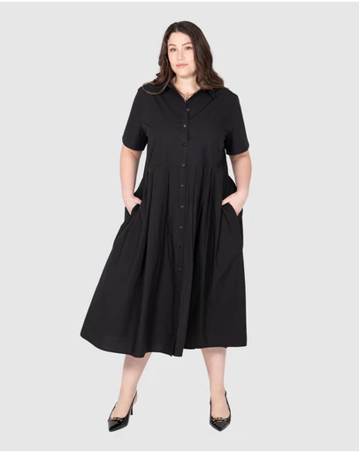 Love Your Wardrobe - Adella Box Pleat Dress