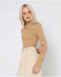 Lost in Lunar  - Poppy Ribbed Top