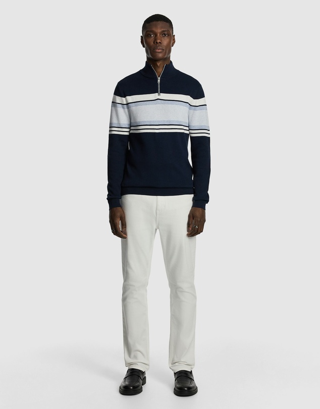 yd. - Brosnon 1/4 Zip Knit Jumper