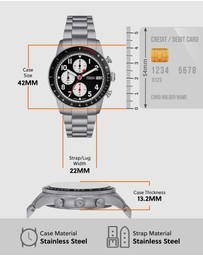 Fossil - Sport Tourer Silver Tone Chronograph Watch
