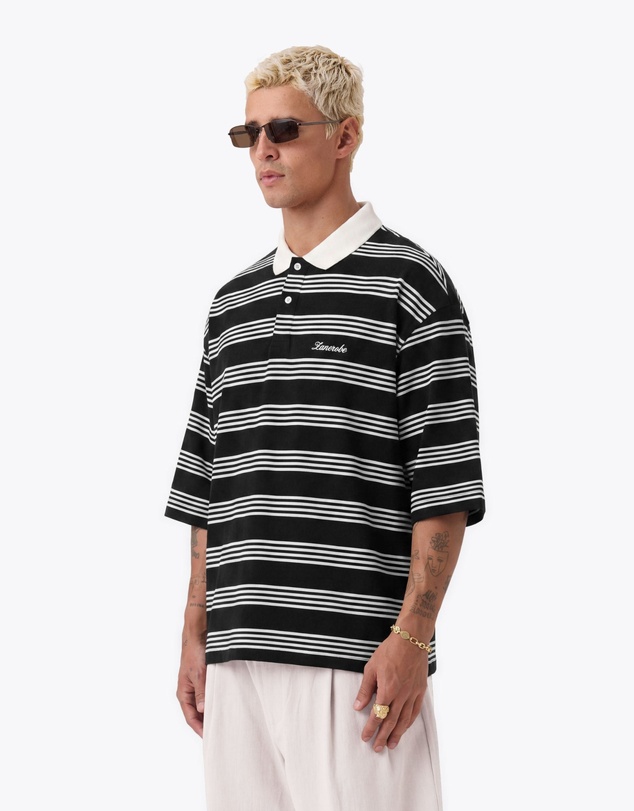 Zanerobe - Box Crop Polo Black/White