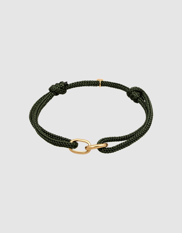 Kuzzoi - ICONIC EXCLUSIVE - Nylon Bracelet with Gold-Plated Sterling Silver Details