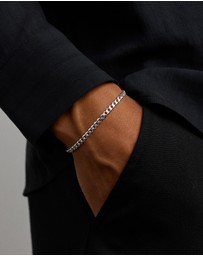 Michael Hill - 19cm (7”) 4mm-4.5mm Width Heavy Curb Bracelet in Sterling Silver