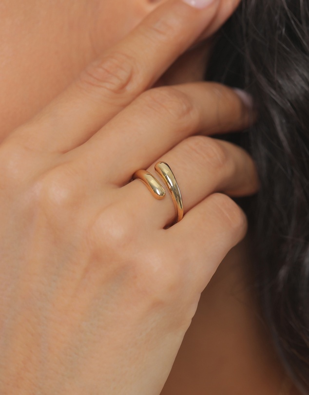 Elli Jewelry - Ring Everday 925 Sterling Silver Gold-Plated