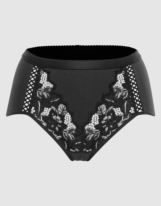 Sans Complexe - Coton d'Arum Organic Cotton & Lace High Waist Shaping Brief