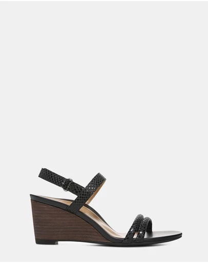Vionic - Emmy Wedge Sandal - Black Lizard