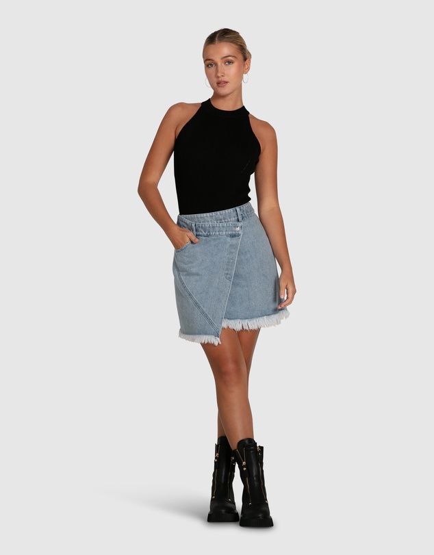 Belle & Bloom - Dance With Me Denim Mini Skirt