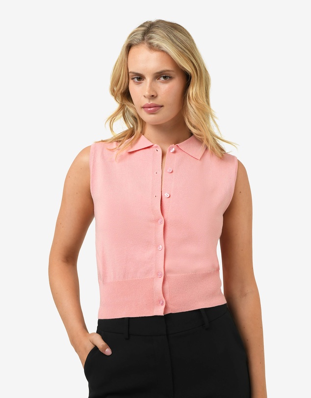 Forcast - Collins Collar Knit Top