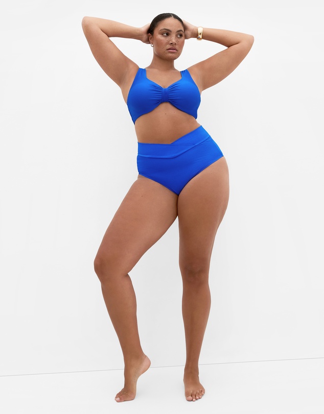 City Chic - Plus size Positano Underwire Bikini Top - cobalt blue