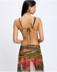 Jaded London - Mesh Wooden Trim Dress