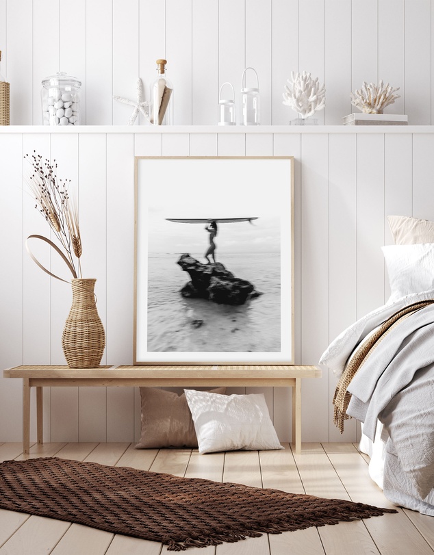 Olive et Oriel - Surf Check by Mario Stefanelli Art Print